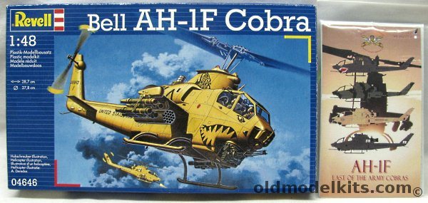 Revell 1/48 Bell AH-1F Cobra - 'Sand Shark' US Army N Troop 4th Sq 2nd Armored Cavalry Iraq 1991 / Israeli Air Force 160th Sq Palmachim AB 2008 + Werner's Wings 'Last of the Army Cobras' Decals for 14 Different AH-1F Cobras, 04646 plastic model kit